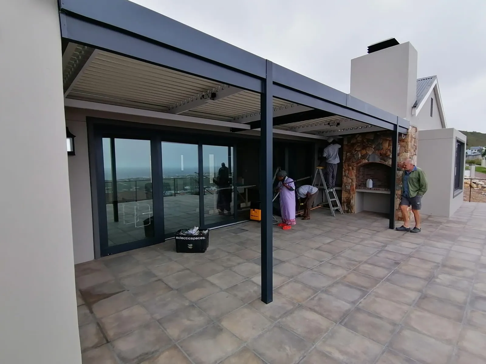 Aluminium awning installation by AL Patio Solutions