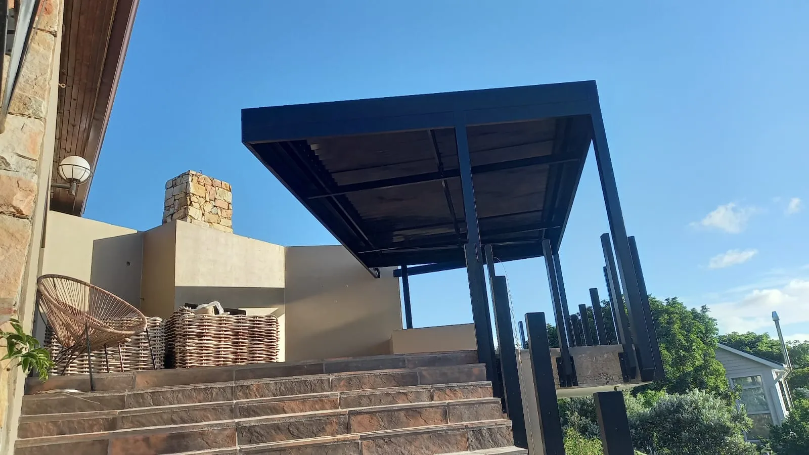 Aluminium awning installation by AL Patio Solutions